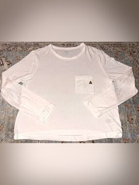 Gapbody Women’s White Long Sleeve Pocket Shirt